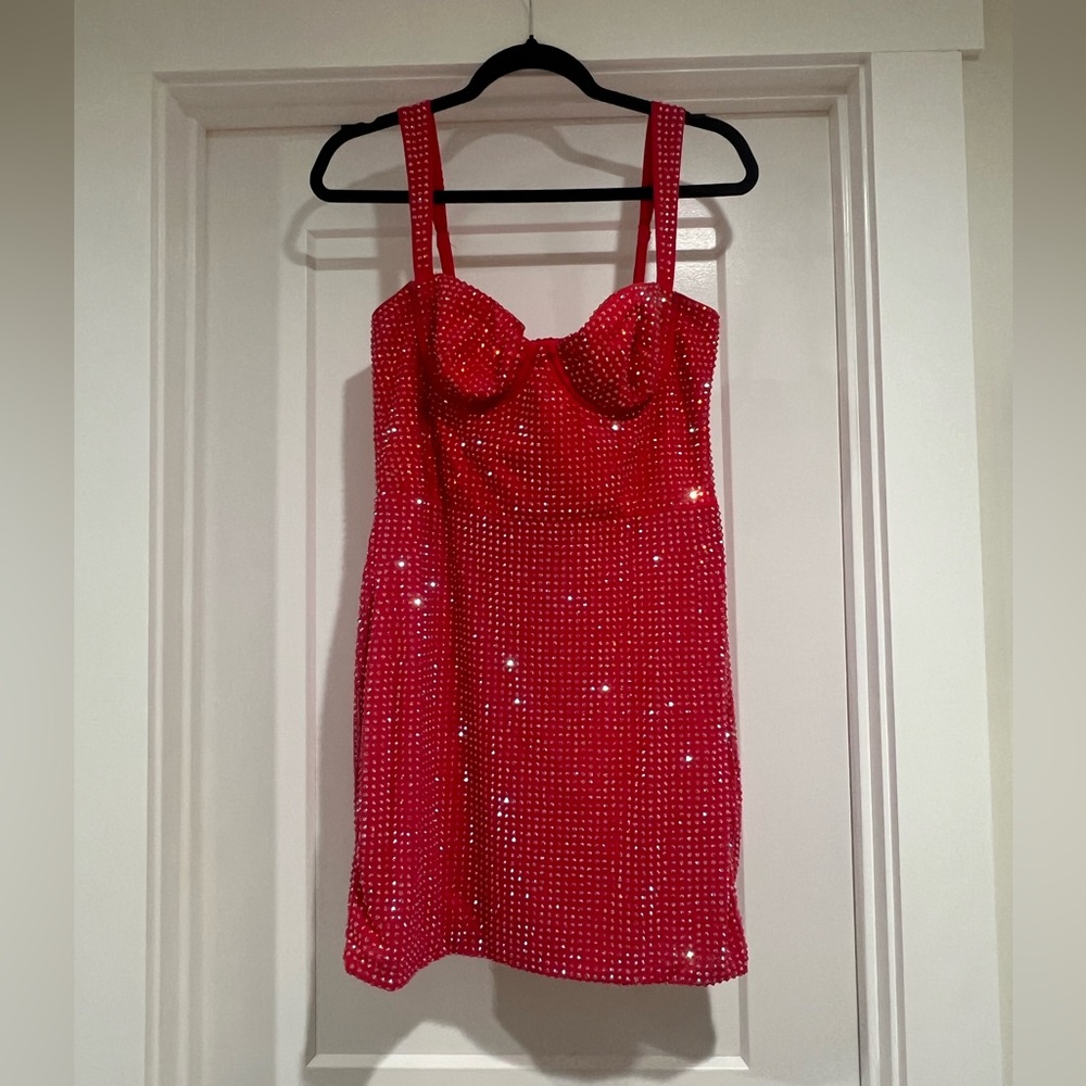 Oh Polly Red Sequin Dress